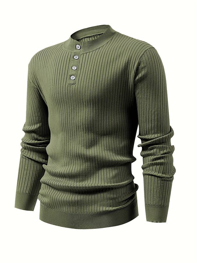 Strickpullover mit Knopf für Herren