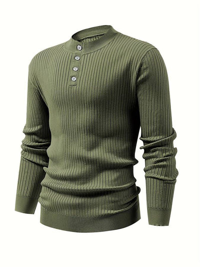 Strickpullover mit Knopf für Herren