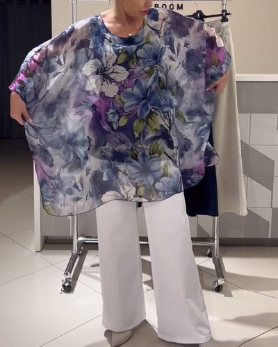 Bluse Modedesign Fledermausärmel Druck