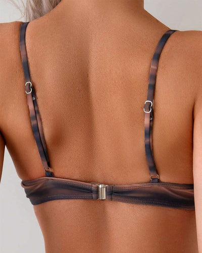 Bikini Retro Farbverlauf Gefaltet Sexy