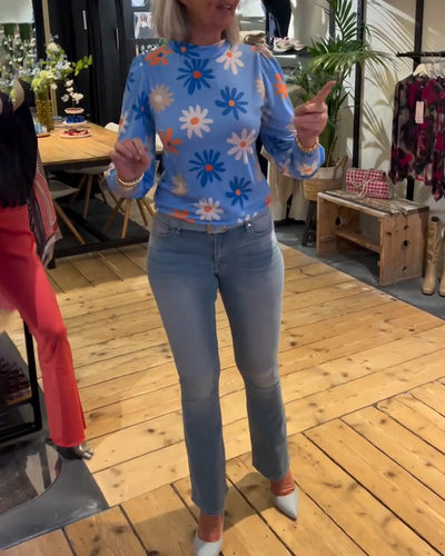 Bluse langärmelig Sonnenprint