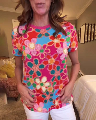 T-Shirt Slim Fit Kurzarm Bedruckt