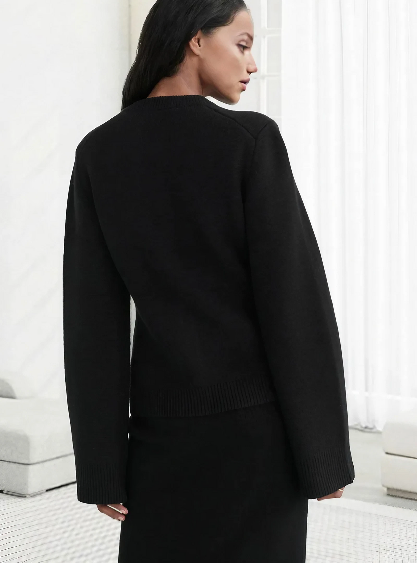 Damen Cardigan mit Ausgestellten Ärmeln | Lässig