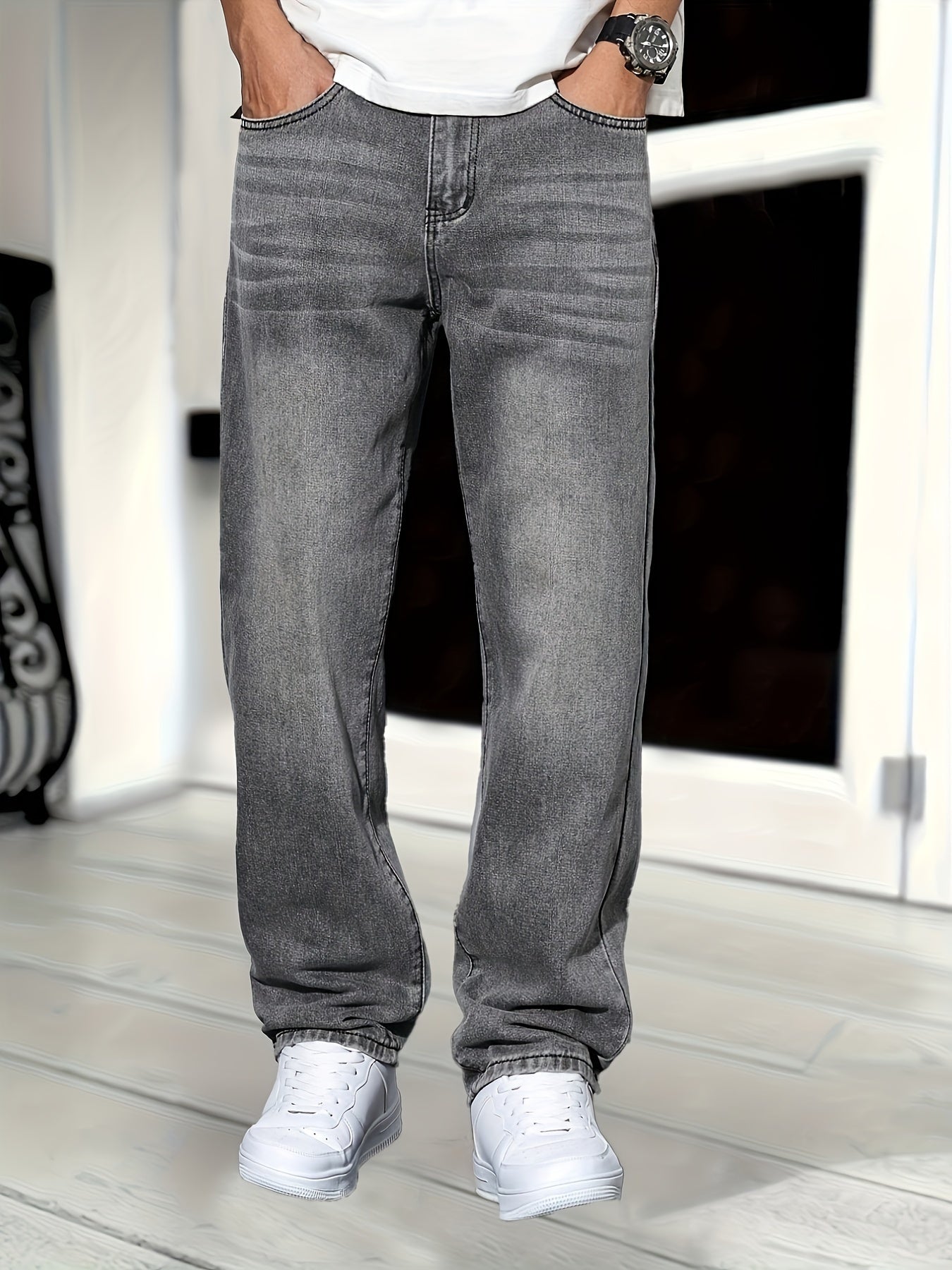 Gerade Geschnittene Denim-Jeans für Herren