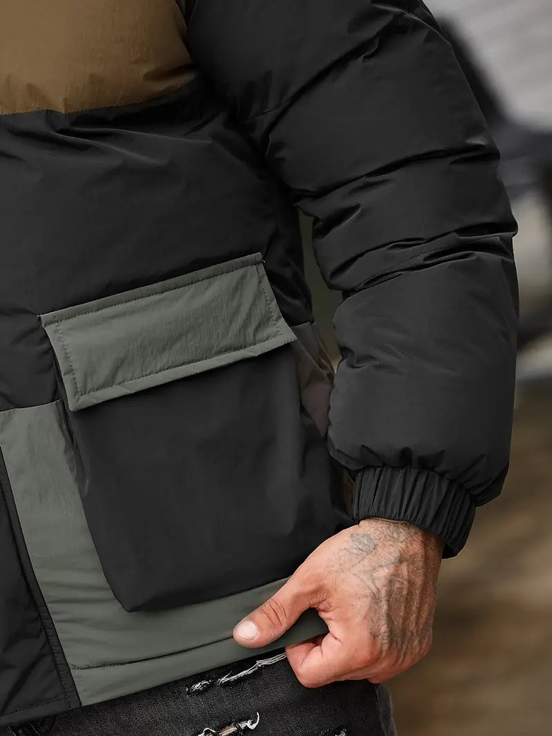 Wattierte Jacke mit Kapuze für Herren