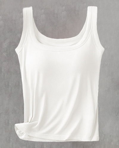 Einfarbiges Top mit integriertem BH