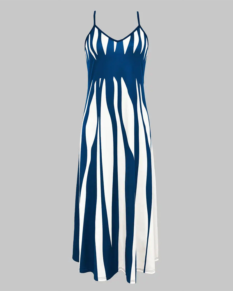 Kleid Temperamentvoll Und Modisch V-Ausschnitt Träger