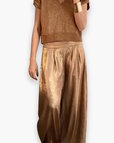 Damen Elegantes Set aus Oberteil und Hose | Vielseitig