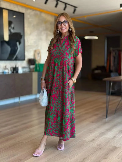 Jubilee – Locker Geschnittenes A-Linien-Kleid Mit Drucken