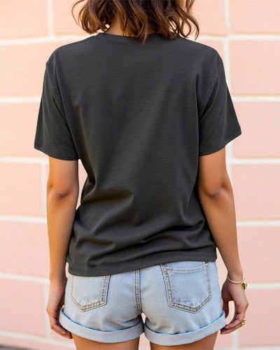 T-Shirt Kurzärmlig Casual Bedruckt