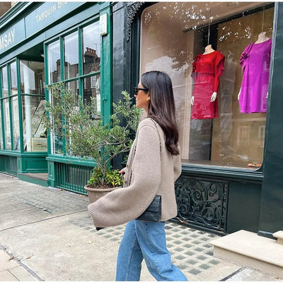 Elma | Klassische gestrickte Damenstrickjacke