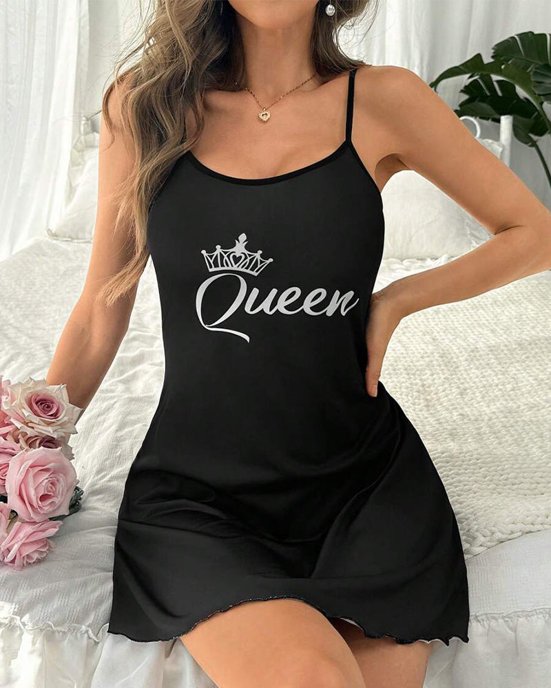 Nachthemd Bedrucktes Camisole in kleiner Größe