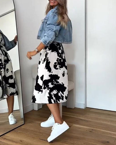 Kleid Modisch Sexy Schlitz