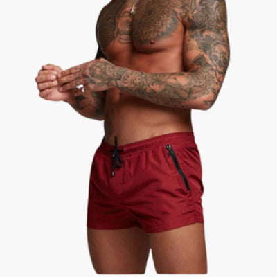 Herren Badeshorts mit Kordelzug und Seitentaschen mit Reißverschluss