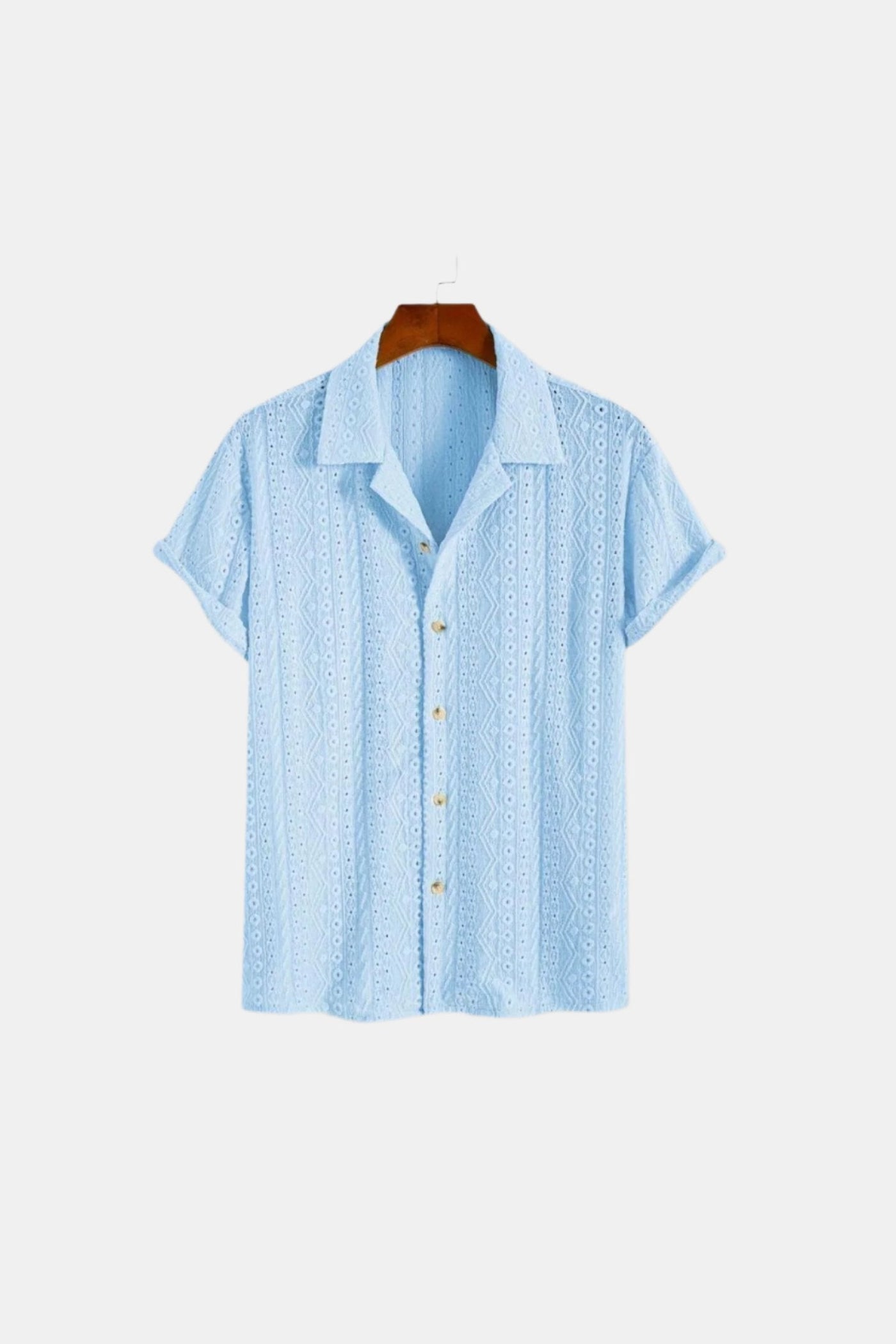 Luftiges Häkelhemd mit Kurzarm