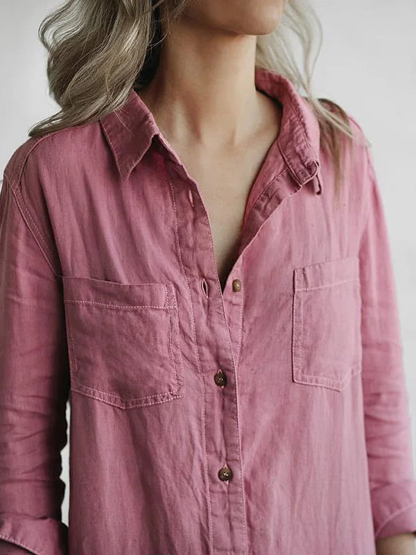 FRIDA - LANGÄRMELIGER JUMPSUIT MIT KNÖPFEN