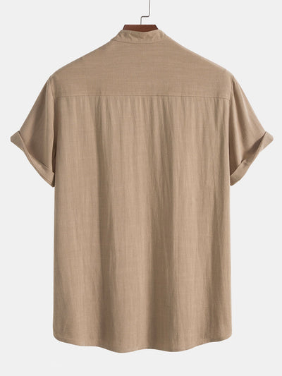 Hemd- und Hosen-Leinen-Sommer-Set für Herren