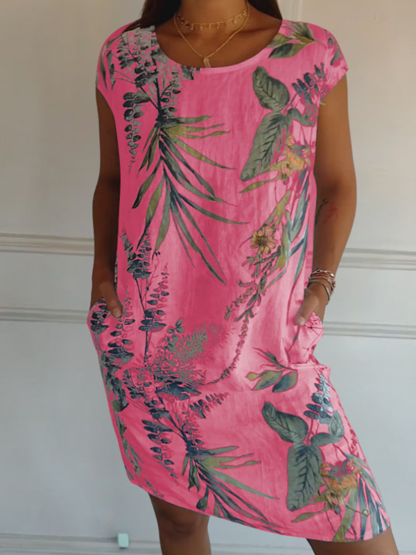 CINDY - GERADES KLEID MIT PRINT