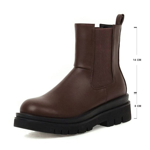 Chunky Sohle Stiefeletten für Damen