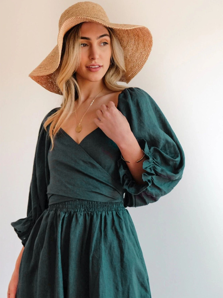 ANNA | KLEID MIT VOLANTSÄRMELN