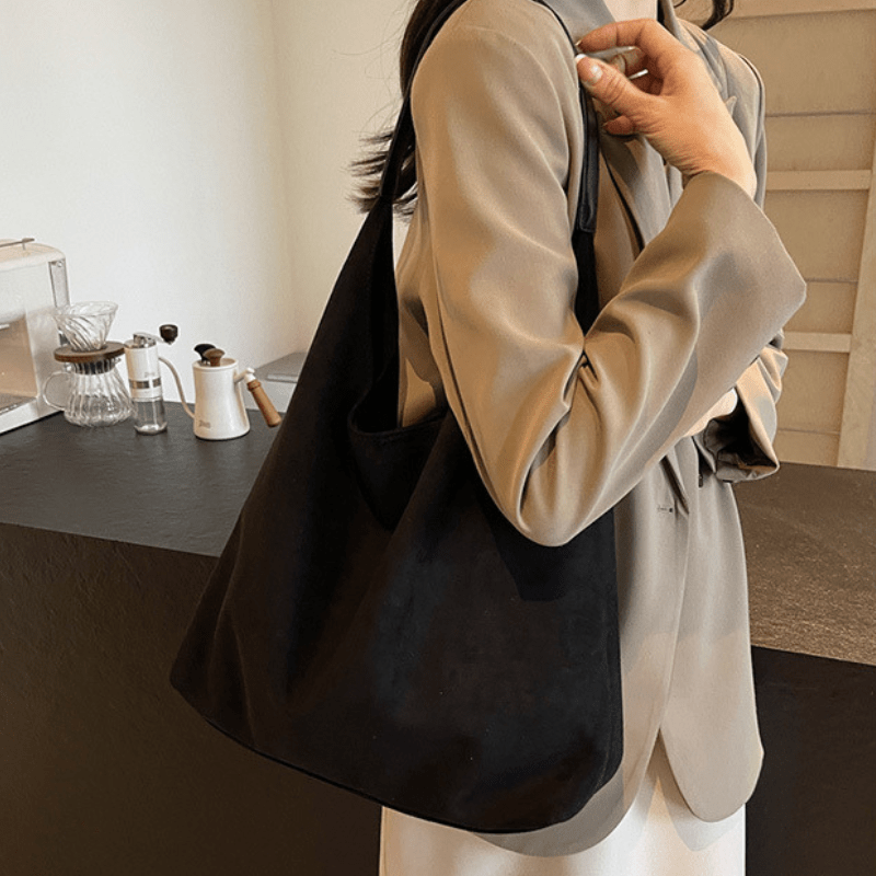 Veganer Leder Strandtasche – Große Sommertasche mit Seilgriffen