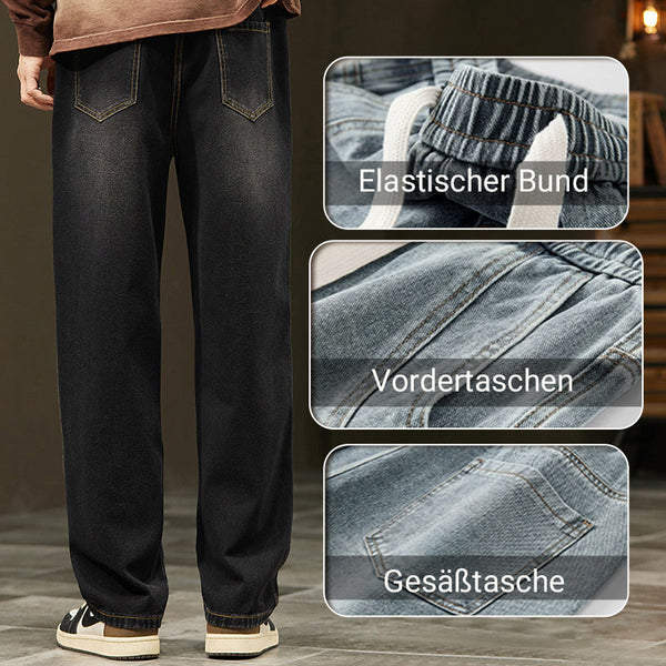 MIKE - GERADE JEANS IM JAPANISCHEN STIL