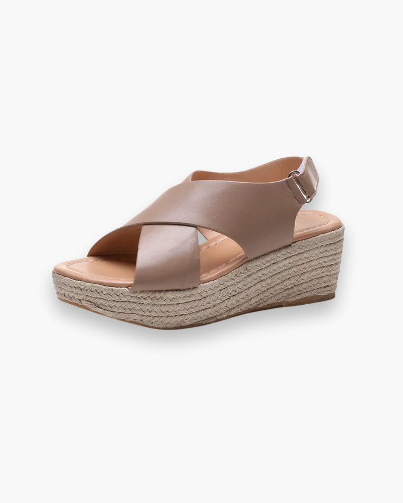 Damen Keil Sandalen | Kreuz Stile