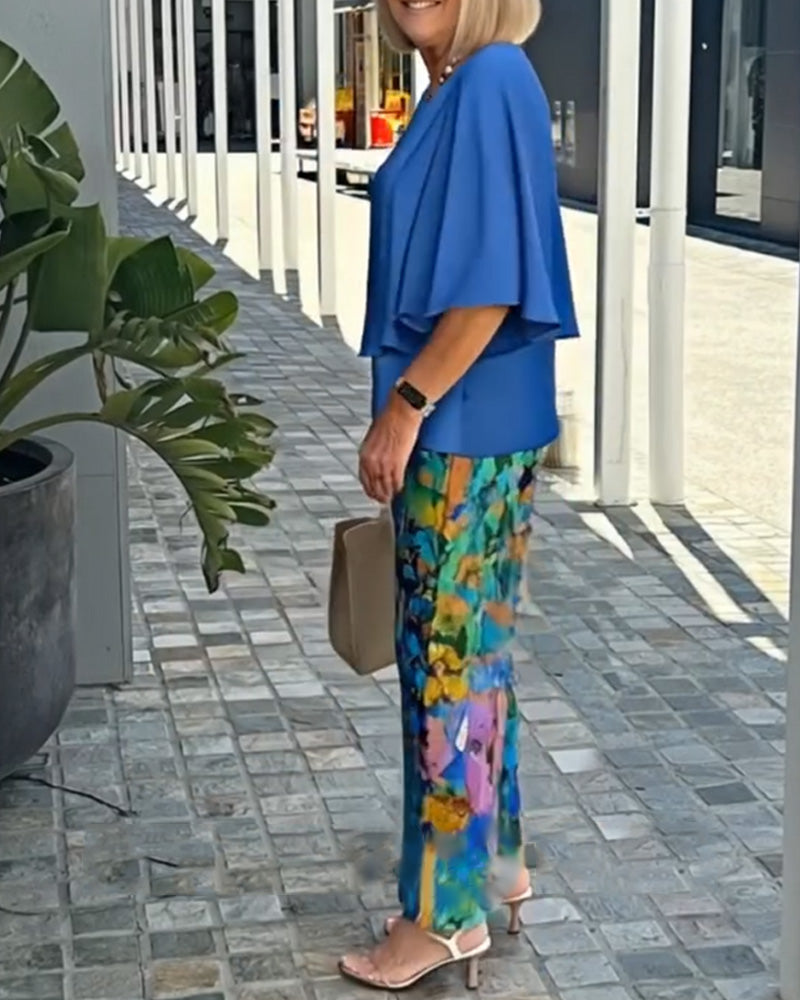 Set bedruckt modisch Pendler-Zweiteiler