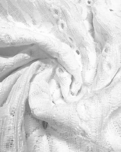 Bluse Rundhals Spitze Gehäkelte Kurzarm