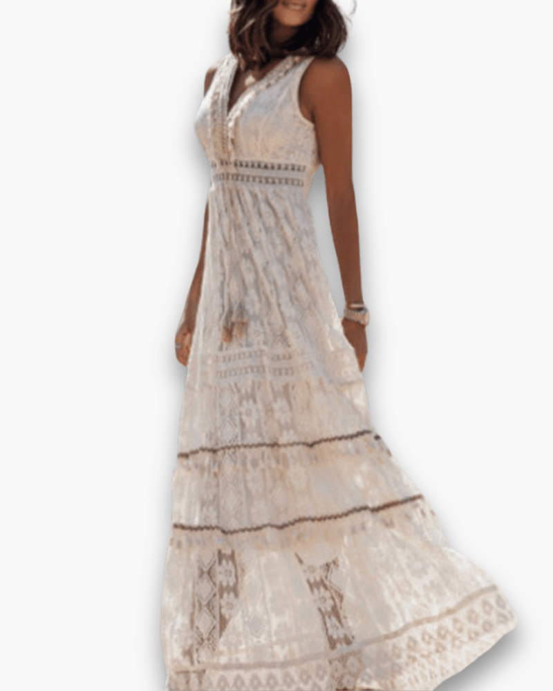 Damen Romantic Boho Maxi Dress | Elegant