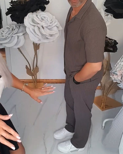 Set Herrenrevers Retro Gestreift