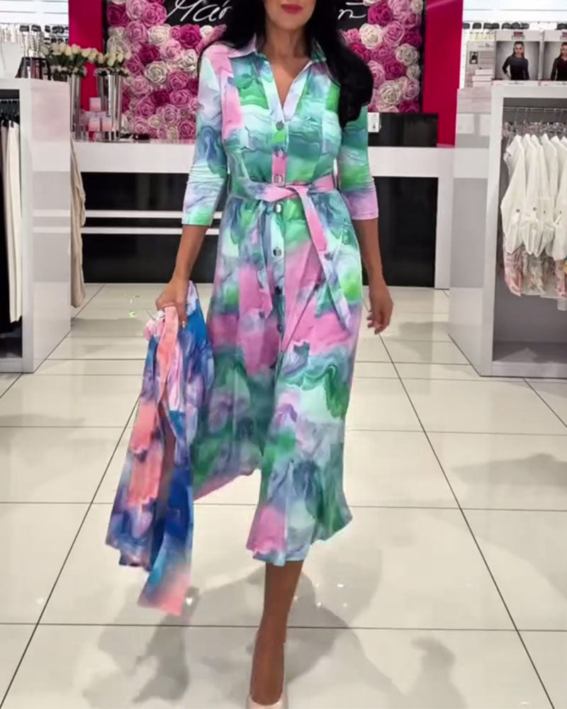 Kleid Modisch Pendler Druck