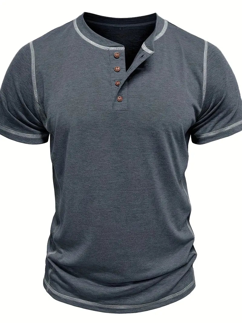Orazio - Kurzarm T Hemd Mit Knopf