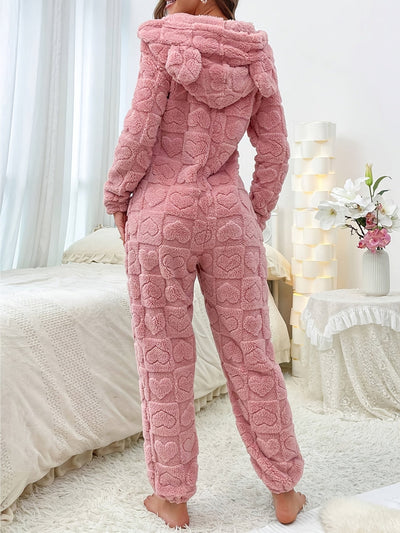 Bequemer Jumpsuit mit Kapuze für Damen