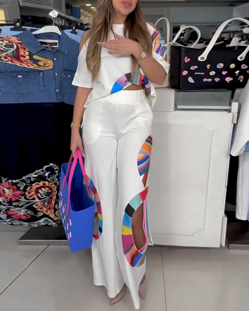 Setze Modisch Offen Schulter Sexy Zweiteilig