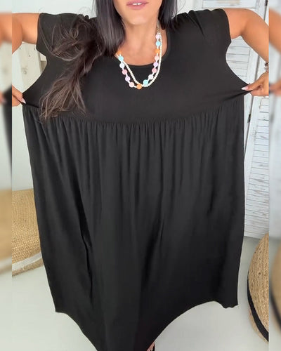 Kleid Elegant Einfarbig A-Linie