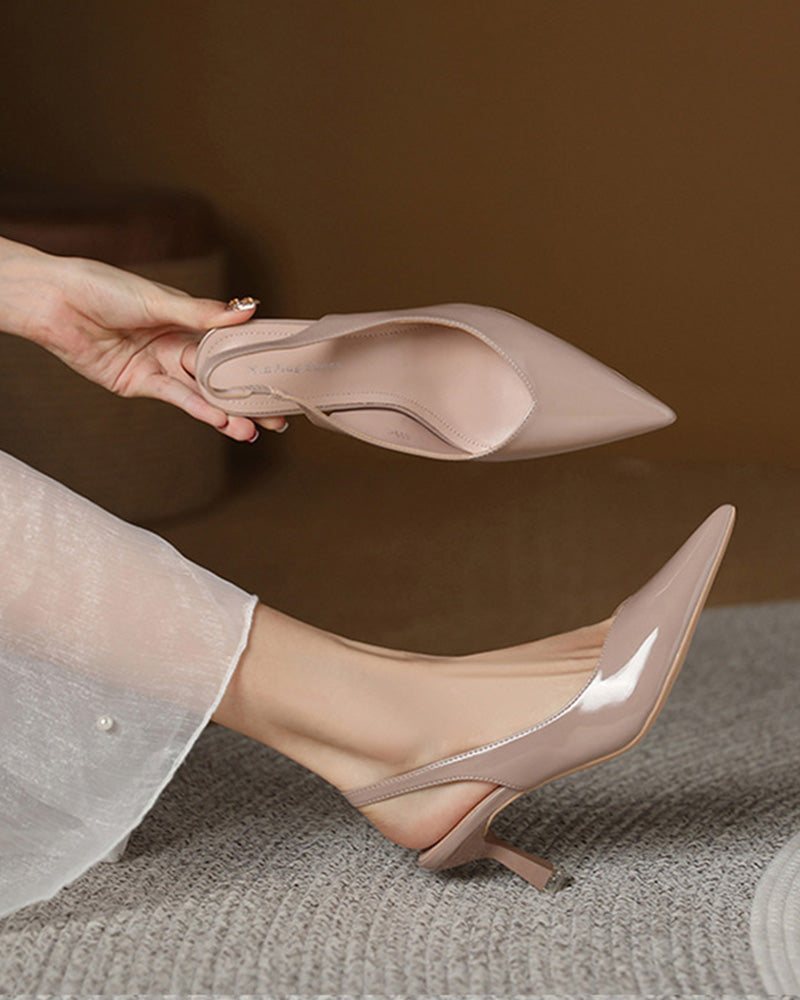 Heidi-Mode | Einfarbige, Temperamentvolle High Heels mit Spitzer Zehenpartie