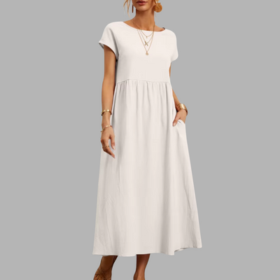 Frieda | Elegantes Maxikleid mit Sommerkomfort