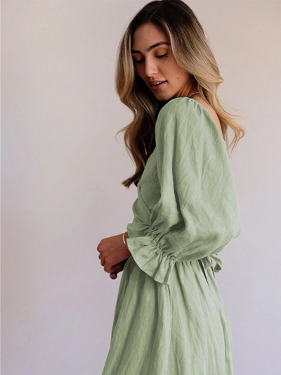 ANNA | KLEID MIT VOLANTSÄRMELN