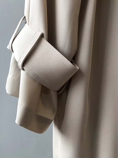 Damen Langer Wasserdichter Trenchcoat | Lässig