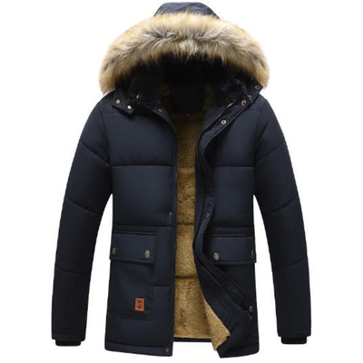 Winterjacke Herren Parka Warm | Abnehmbare Kapuze