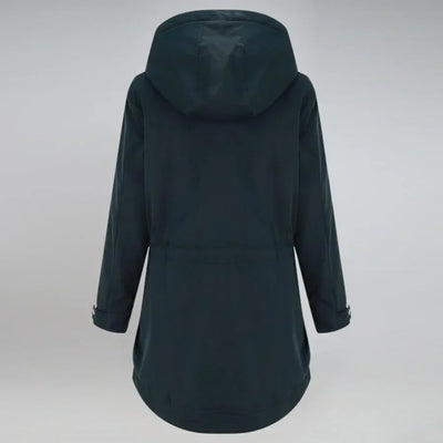 Lange Fluffige Parka-Winterjacke für Frauen