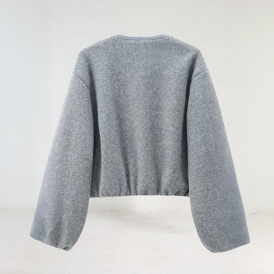 Cropped Damen Übergangsjacke – mit Ballonärmeln & modernem Schnitt