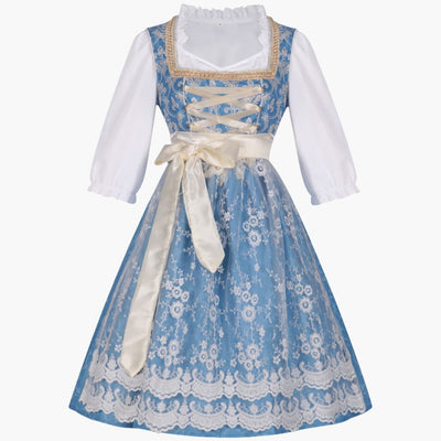 Spitzenakzent Dirndl kleid für Damen - Oktoberfest 2025