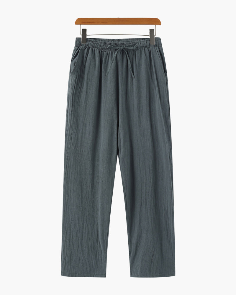 Jose | Loose Fit Sommer Leinenhose mit Kordelzug