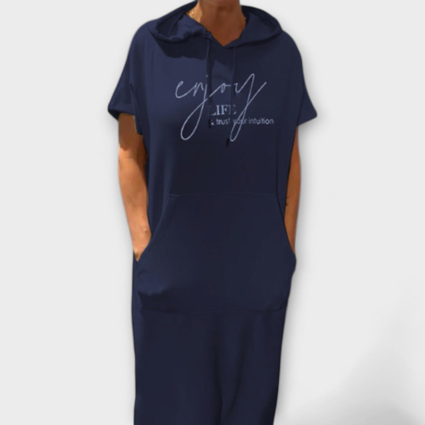 Daiselle – Lässiges Kapuzenkleid mit Taschen