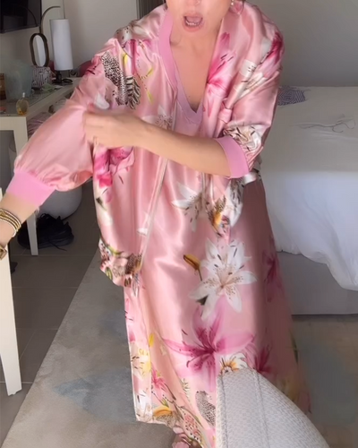 Set Ärmellos Bedruckt Rock Und Mantel