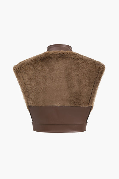 Antonia | Kunstleder-Set mit Kunstpelz-Details