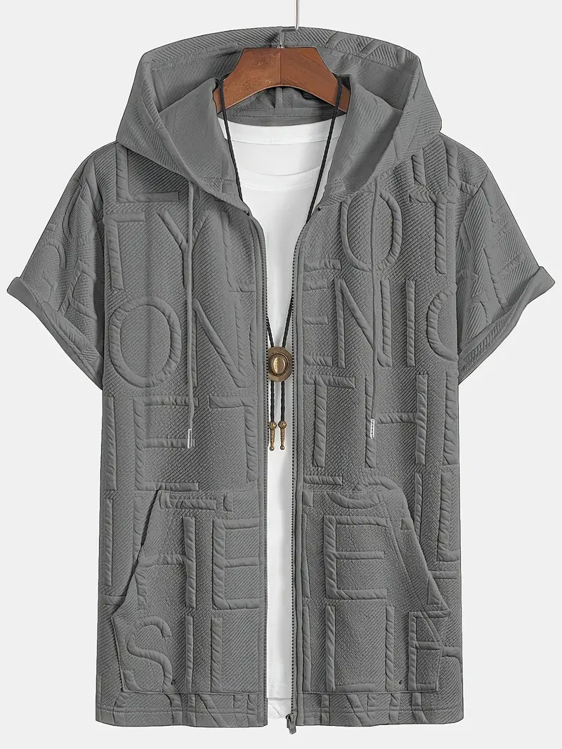 Henryk – Elegante Kurze Ärmel Kapuzen Mit Reißverschluss