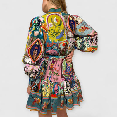 Nerissa |  Minikleid mit Graffitidruck